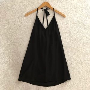 NWOT Princess Polly black tie back mini dress